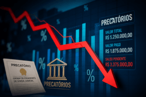 Gráfico comparativo de precatórios